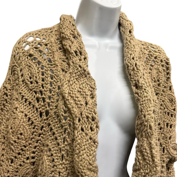 Willow Chunky Knit Oversized Bohemian Brown Cardigan - Picture 4 of 6
